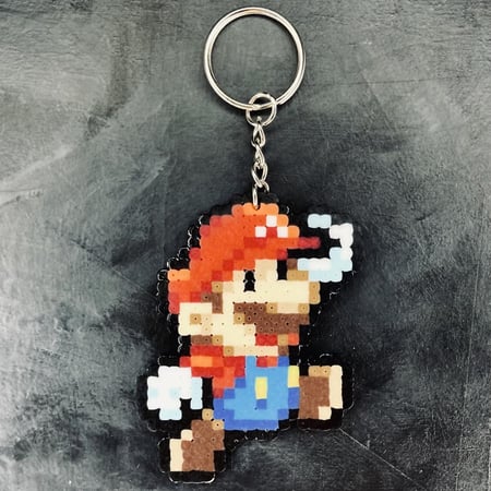 ميدالية ماريو Mario Keychain Charm Handmade