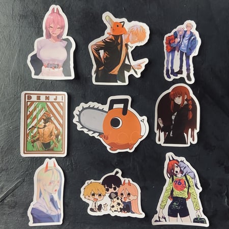 ستيكرات انمي رجل المنشار Anime Chainsaw Man Waterproof Stickers CHA4