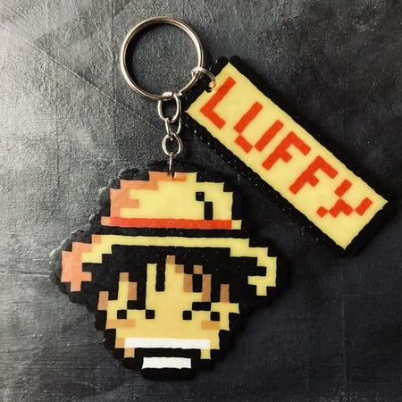 ميدالية لوفي ون بيس صناعة يدوية Luffy One Piece Keychain Charm Handmade