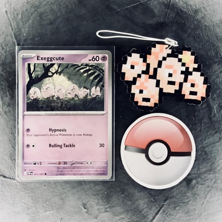 ميدالية إيكزكيوت صناعة يدوية Exeggcute Retro Pixel Keychain Charm Handmade