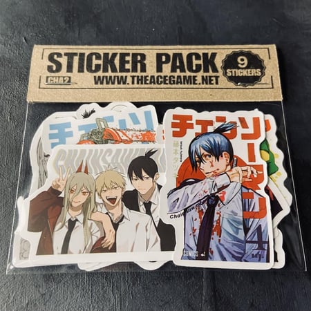 ستيكرات انمي رجل المنشار Anime Chainsaw Man Waterproof Stickers CHA2