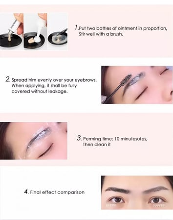مجموعة رفع الرموش والحواجب صبغه (Brown)