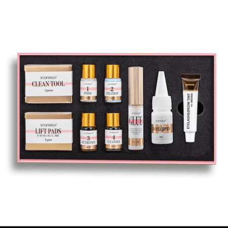 مجموعة رفع الرموش والحواجب صبغه (Brown)