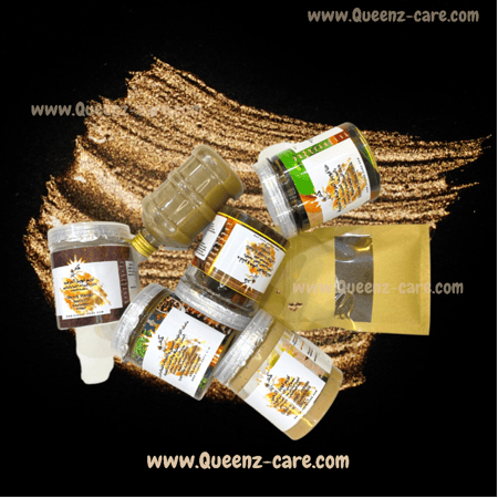 بوكس كوينز الميني(بوكس احجام عينات لمنتجات كوينز) يحتوي 6 منتجات بحجم 200 غرام  شامبو،  مقشر القهوة،  الكريم الذهبي،  كريم الترطيب بالزبدات،  حنا كوينز،  ماسك الايروفيدا بالحلبه والسدر +عينة بودره الشيبي