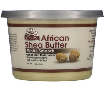 زبدة الشيا الافريقية  من اوكي. Okay 13 اونصة تقريبا (368)غرام  انتاج غانا صنع  الولايات المتحدة الاميركية