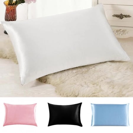 كيس مخدة كبير خامة ساتان بدون سحاب مقاس 51سم 76x لحماية الشعر اثناء النوم العدد واحد