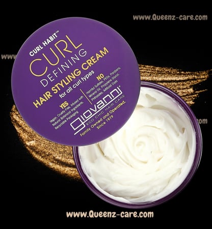 كريم تصفيف الشعر المجعد من جيوفاني لجميع انواع الشعر المجعد ويفي كيرلي كنكي 296 مل