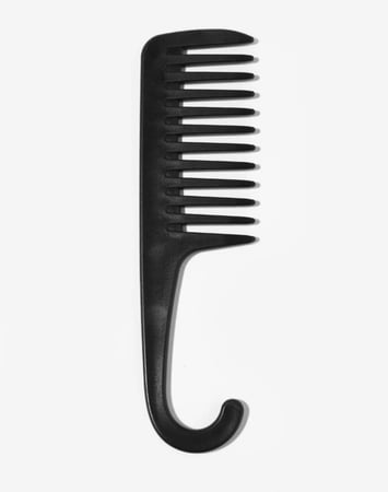 مشط  بلاستيك كبير  متباعد الاسنان بطرف مثني لتحكم اكبر بالمسك