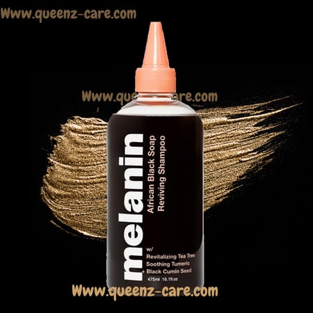 شامبو الصابون الافريقي المنقي المنعش  للشعر من ميلانين melanin الحجم 16 اونصه  475 مل