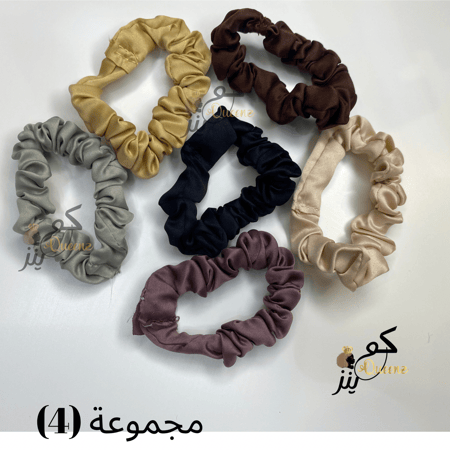 ربطات نحيفه لمسك الشعر ساتان لحماية شعرك بالوان مختلفه عشوائية عدد 6 قطع تناسب الشعر الخفيف او التساريح المتعدده مطاطات صغيره