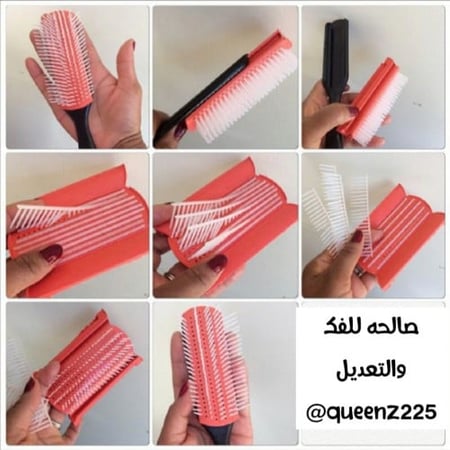 فرشاة Denman لتحديد التموجات الأصلية والتصفيف صناعة بريطانية 7 صفوف