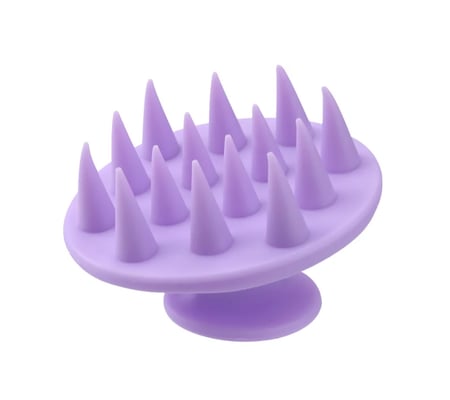 فرشاة تقشير و مساج للفروة لينة ومصنوعة بالكامل من السيليكون  يمكن استخدامها مع الشامبو او كمساج للفروة لتحفيز النمو