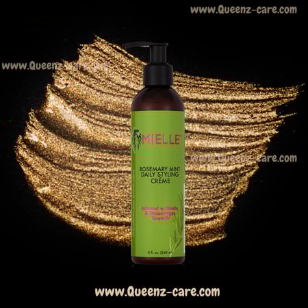 كريم وجل تسريح وتثبيت و الترطيب و التقوية بالنعناع اكليل الجبل و البيوتين من Mielle Organics حجم 8 اونصه 240 مل