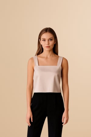 قميص توب بأشرطة أكتاف عريضة