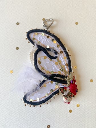 Midnight Butterfly Charm