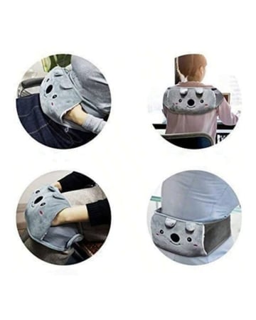 قربة ماء بتصميم قطة , ثلاثي بغطاء قماش مخملي مع حزام خصر