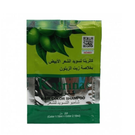 شامبو لتسويد الشعر الابيض بخلاصة زيت الزيتون من كاترينا 20مل