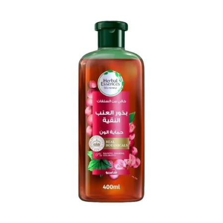 شامبو حماية لون الشعر المصبوغ ببذور العنب من هيربل ايسنسز - 400 مل