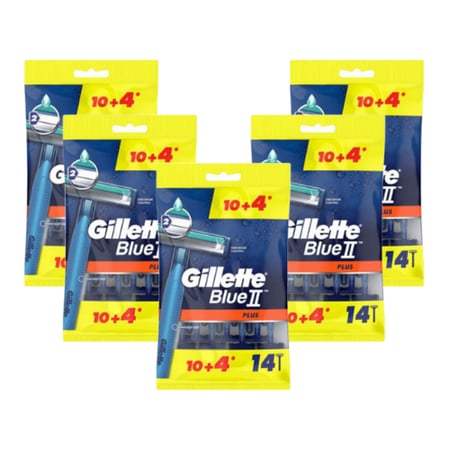 5 اكياس جيليت امواس حلاقة بلو تو بلس كيس 10 + 4 امواس مجانا