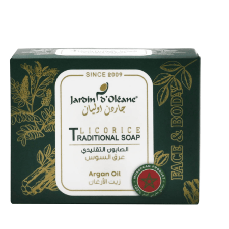 الصابون التقليدي بـزيت الارغان و عرق السوس من جاردن اوليان 100 جم