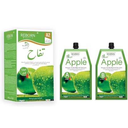 كريم صبغة شعر خالي من المونيا اسود غامق 500 مل+ 500مل من ريبون بيوتي