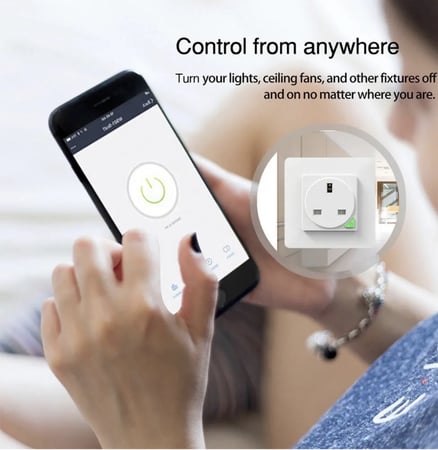 فيش كهرباء جداري ذكي -اللون أبيض