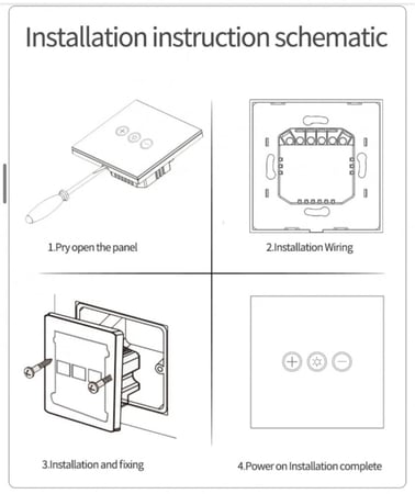 مفتاح تحكم بدرجة الاضاءة أبيض
