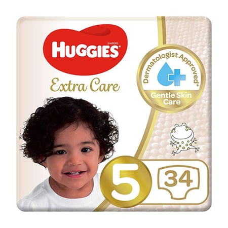 هجيز حفائض عناية فائقة مقاس 5 - 34 حفاضة