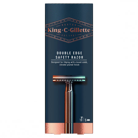 جيليت ماكينة حلاقة + خمس شفرات من كينج سي جيليت