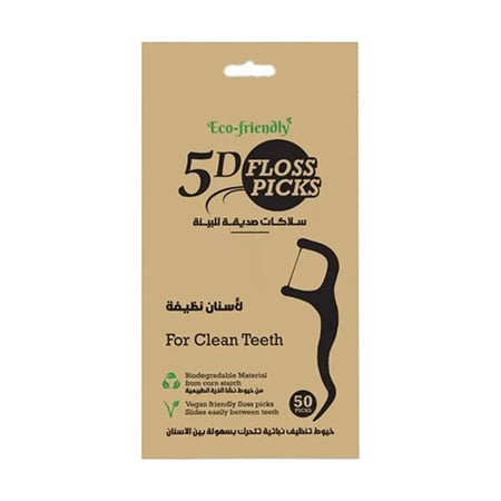 فايف دى سلاكات تنظيف الاسنان 50 قطعة