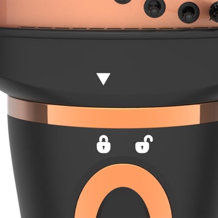 ويننج ستار مجفف الشعر , مع فرشاة لتصفيف الشعر , 1200 واط , اسود برتقالي , م/ ST-5833