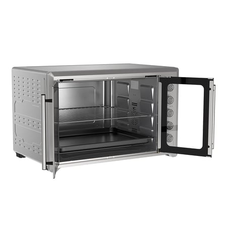 ويننج ستار ، فرن كهربائي , سعة 120 لتر , باب فرنسي زجاجي , صينية خبز , صينية بيتزا , شواية دوارة , إضاءة داخلية , 2800 واط , فضي , م/ ST-9853