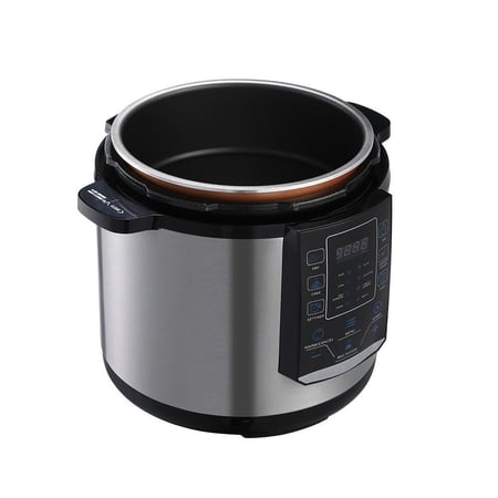 ويننج ستار , قدر ضغط , سعة 6 لتر , ديجيتال , 14 وظيفة , ملحقات ملعقة و كوب قياس , من الاستانلس ستيل , 1000 واط , اسود فضي , م/ ST-9303