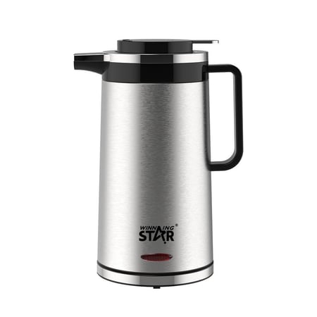 ويننج ستار غلاية كهربائية استانلس ستيل , سعة 1.5 لتر , نظام حماية من التشغيل بدون ماء , 1000 واط , فضي , م/ ST-0103