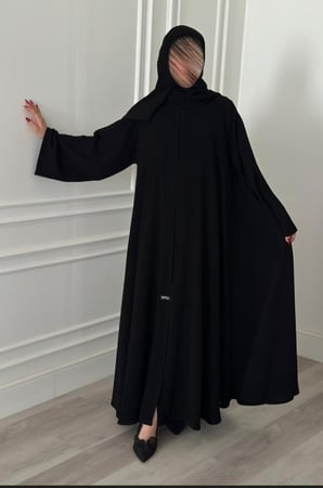 عبايه دبل كلوش كم وسيع قماش ملكي
