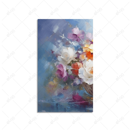 لوحات فن تجريدي الزهور في المزهرية