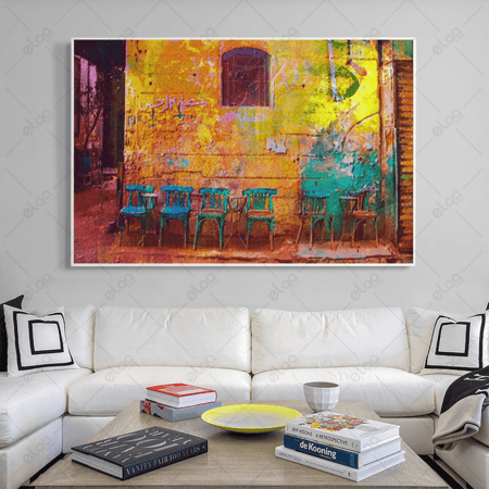 (MDF) لوحة جدارية منظر طبيعي للعمارة العربية القديمة