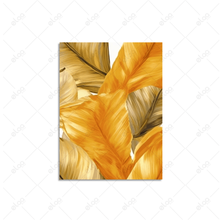 لوحات فن تجريدي لأوراق شجر الموز