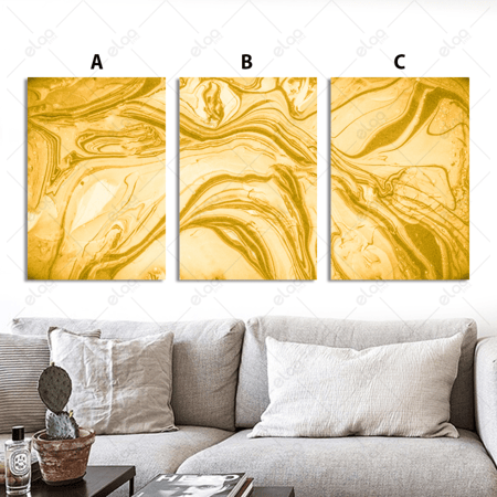 لوحات فن تجريدي باللون الأصفر