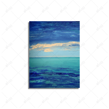 لوحات فن تجريدي باللون الأزرق المائي