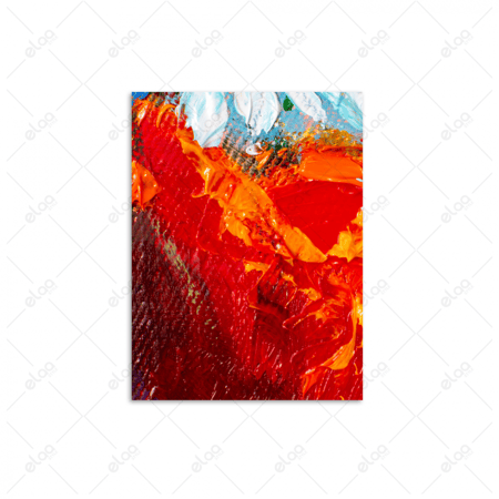 لوحات فن تجريدي باللون الأحمر والبرتقالي