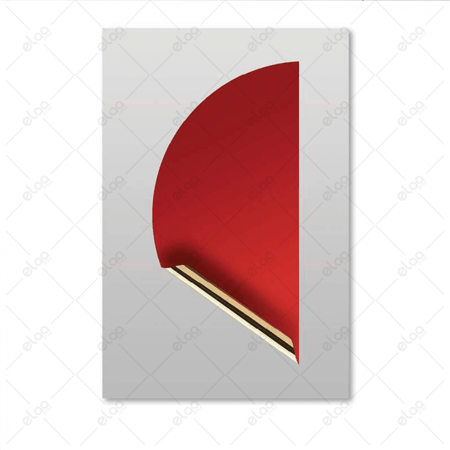 (MDF) لوحة فن تجريدي لقماش لاصق باللون الاحمر و الاصفر و الازرق