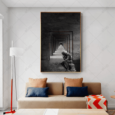 (MDF) لوحة دارك ارت لرجل جالس