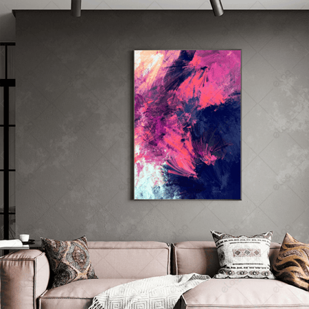 (MDF) لوحة فن تجريدي الألوان الزاهية