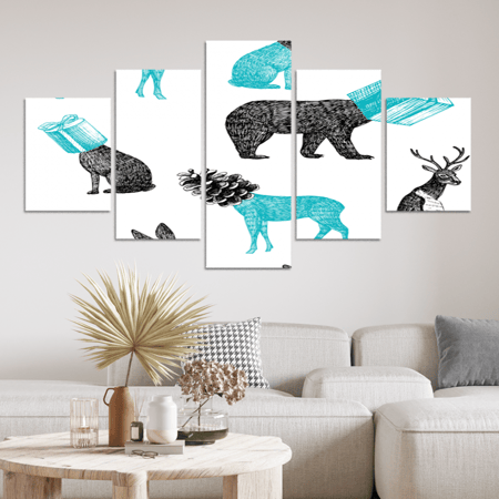 طقم 5 لوحات مقسمة #G5404