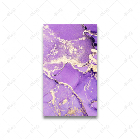 لوحات فن تجريدي حبر الكحول الذهبي الأرجواني اللامع