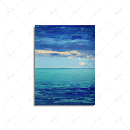 لوحات فن تجريدي باللون الأزرق المائي
