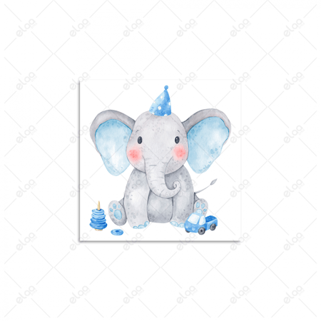 لوحة فنية فيل بالألوان المائية