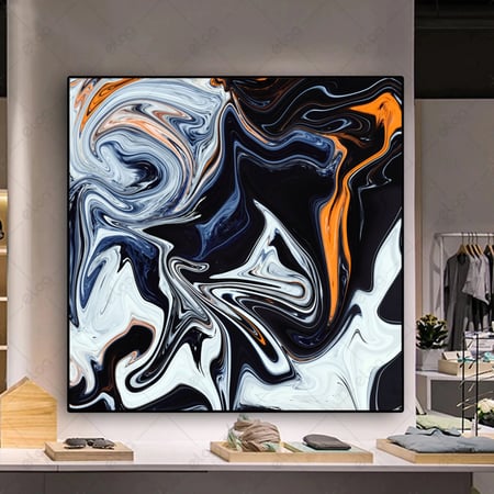 لوحة فن تجريدي بألوان متعددة