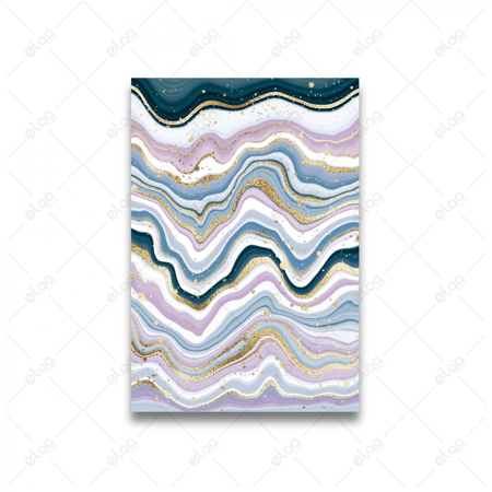 لوحات فن تجريدي بدرجات الذهب وألوان متعددة